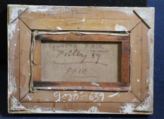 Llewellyn Petley-Jones (1908-1986) Country fair 6.25 x 10.5in.